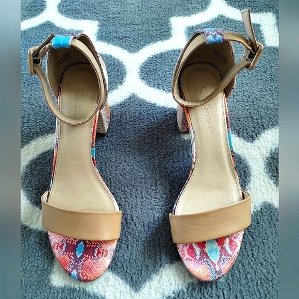 Snake Print/Python Pattern Block Heels - Picture 11 of 16